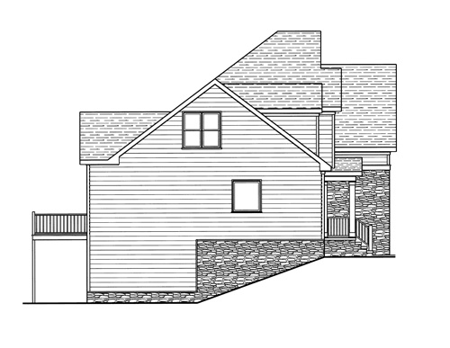 Left Elevation image of ORTEGA House Plan
